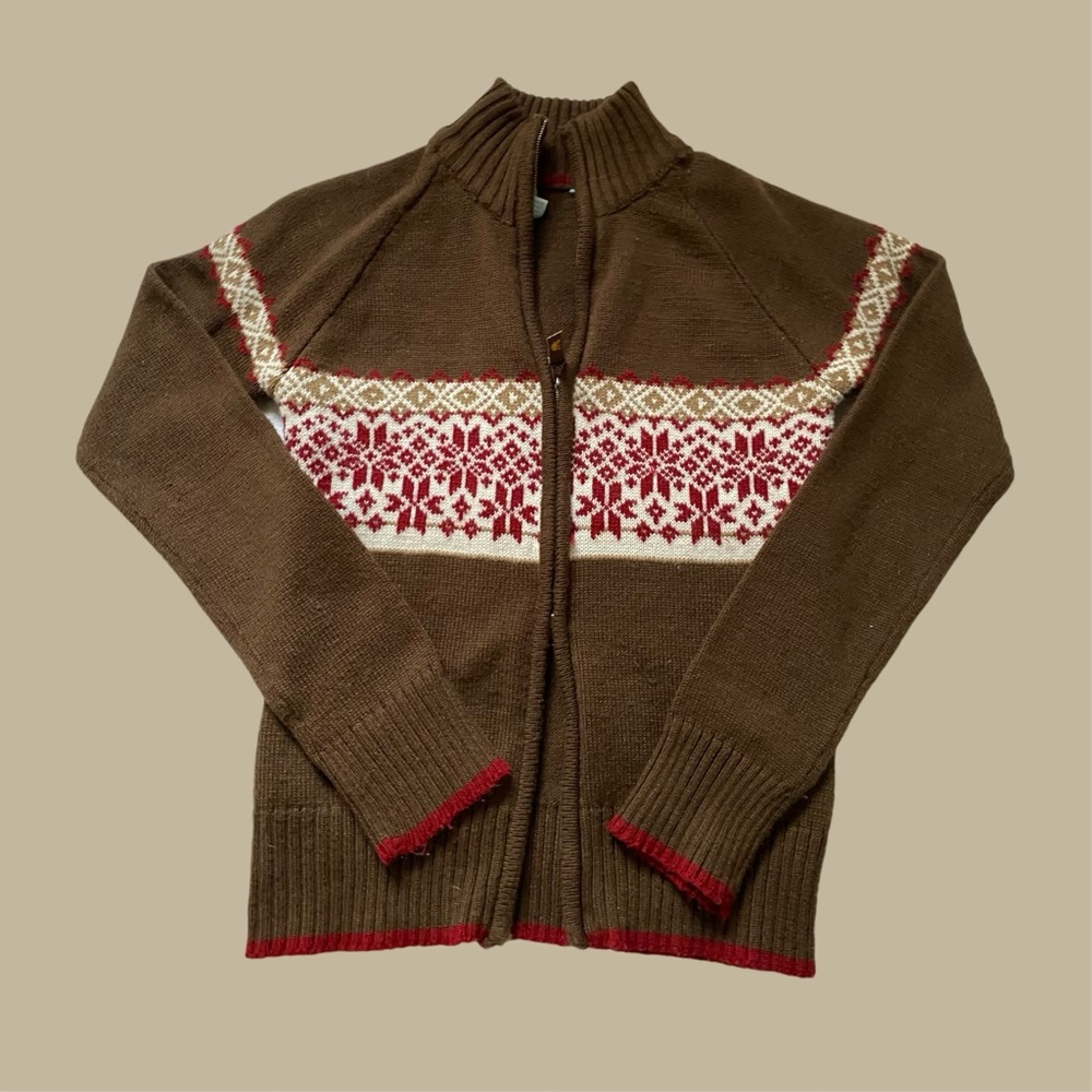 KNIT DOUBLE ZIP SWEATER
